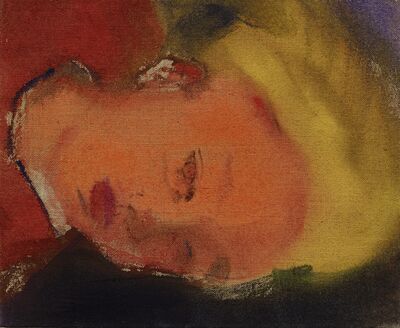Reclining Face Orange, 2008 Leiko Ikemura